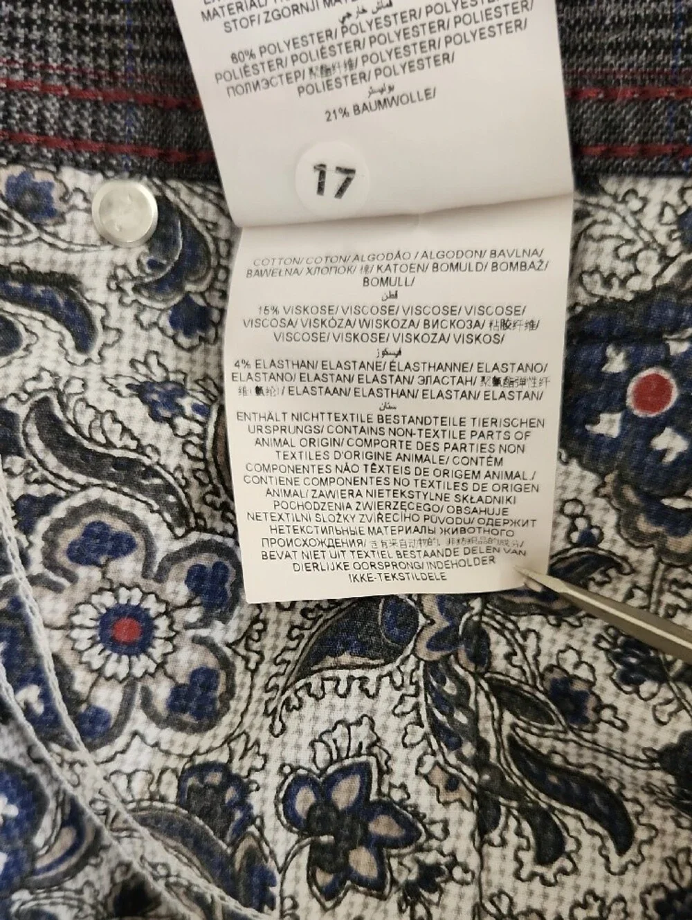 Brax Cooper Fancy Mens Gray Plaid Chino Pants Cotton Regular Fit Size 40x32